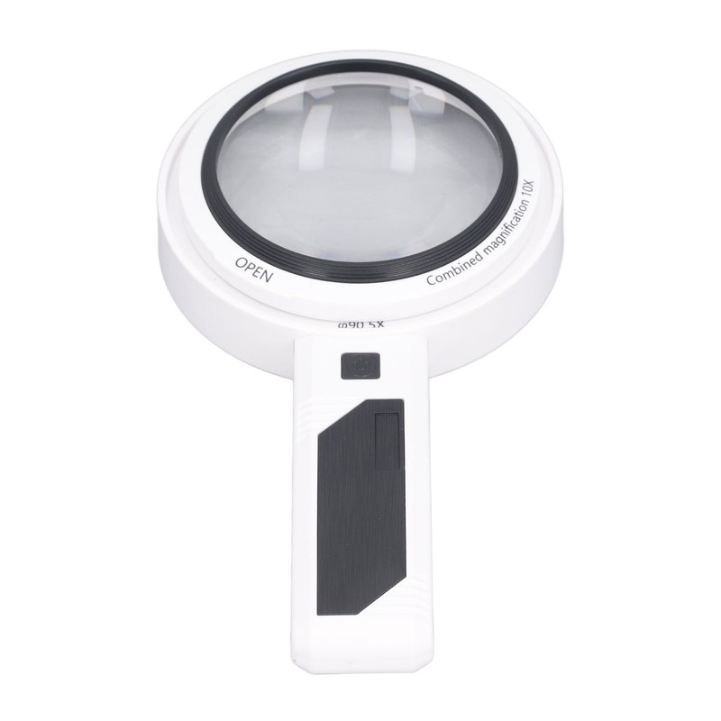 Magnifying Glass 5X 3X 10X Handheld Magnifier 3 Color Adjustable