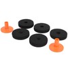 7Pcs Drum Felt Pad Kit Black Orange Red Wear Resistant