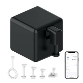 Smart Switch Button Pusher: Bluetooth Fingerbot Plus with Toolkit for Any Buttons & Switches, App Control, No Wiring Switch Bot Button, Add a Blutooth Hub Compatible with Alexa Google Home (Black)