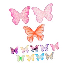 Healeved Butterfly Nail Charms Acrylic Jewels for Manicure Colors Charming Nail Decorations for Creative