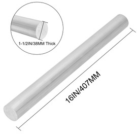1-1/2" 6061 T651 Solid Aluminum Round Rod 16" Long 1.50Inch(38MM) Diameter Solid T651 Extruded Lathe Bar Stock, Round Aluminum Bars for Industrial, DIY Craft (+/-0.05")