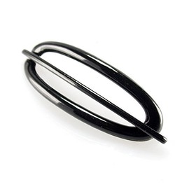 2Stk Libellenspange oval 6x2cm in schwarz - Made in Germany - WeLoveBeads