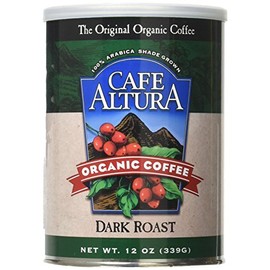 Cafe Altura Organic Coffee, Dark Roast, Ground Coffee 12 Ounce Can (Pack Of 2)