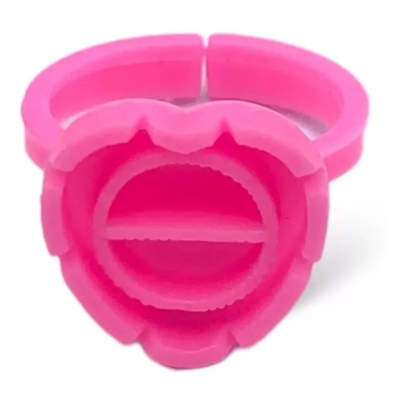 Unic 100 Anillos Para Pegamento Pestañas Mink De Corazon A