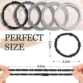 KANPRINCESS 20PCS Boho Hair Ties Bracelet, Hair Ties for Women Girls, Elastic Hair Ties No Damage Cute Hair Bands for Thick or Thin Hair and Pony Tails Hair Accessories With All Day Hold