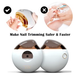 Electric Nail Clipper, Fingernail Cutter and File 2 in 1 Design, Nail Scraps Storage, No Sharp Claws Hurt, Dual Speed Gear, Safe Electric Nail Trimmer Suitable Suitable to Anyone regardless