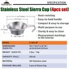 CAMPINGMOON 2pcs/4pcs Set Stainless Steel Camping Sierra Cup 310ml (4pcs