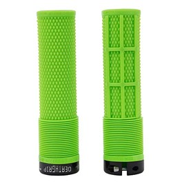 DMR Bikes Brendog DeathGrip Flangeless Lock-On Mountain Bike MTB Grips - Green (Thin), Soft/Thin (A20)