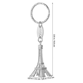 Toddmomy 12 Pieces Eiffel Tower Keychains Alloy Key Chain French Souvenirs For Purse Pendant Car Keychain Party Favors, silver