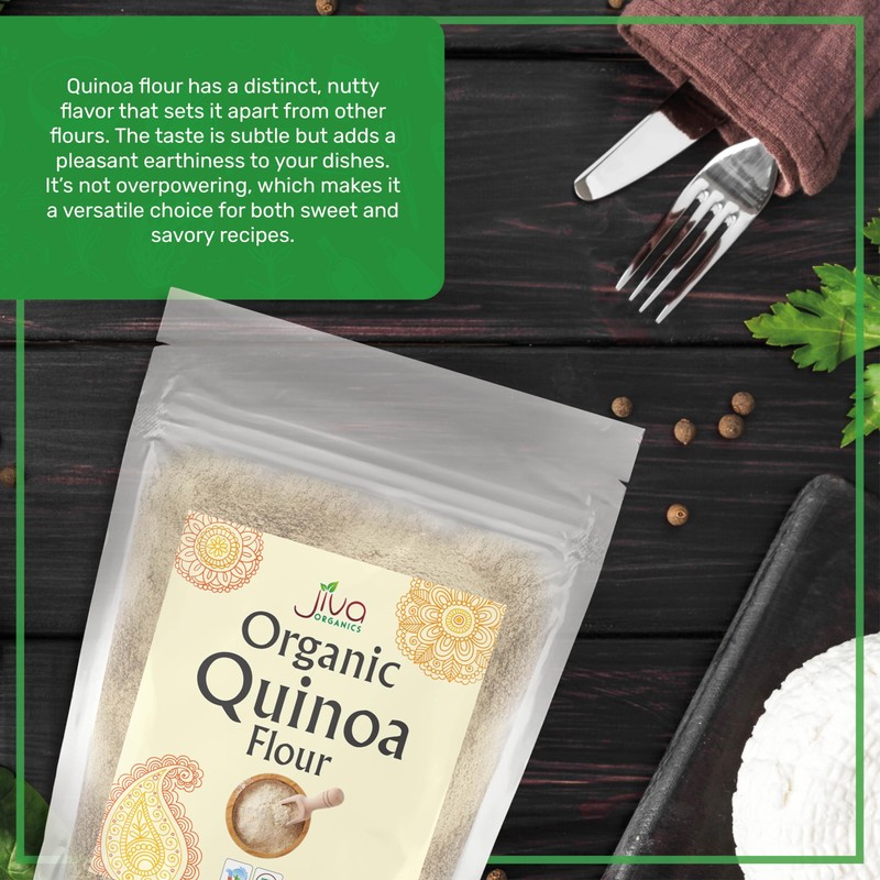 Jiva Organics Premium Quinoa Flour 2 LB Bag - Gluten