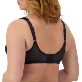 Bali Women's Satin Tracings Minimizer Underwire Bra, Black,36G