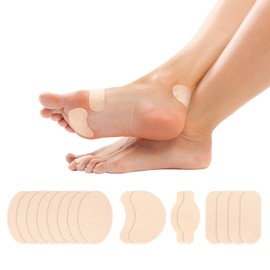 16 Count Moleskin Blister Bandages - Promifun Streifen Mit Selbstklebenden Pads, Mole-Skin-Tape-Aufkleber für Füße, Fersen (Beige)