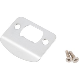 Full Lip 1/4" Round Corner Strike Plate, 2-1/4 Inches, 1-5/8" Center-to-Center, Satin Chrome by Stone Harbor Hardware