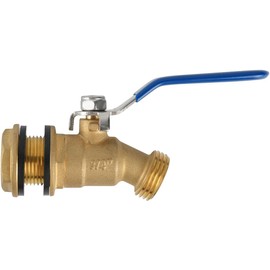 Himaweek Brass Water Container Rain Barrel Spigot - 3/4" GHT Male Threaded Quarter Turn Ball Valve Barrel Faucet for Bucket