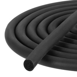 sourcing map Foam Rubber Weather Seal Strip, 8mm(0.31") Diameter x 10 Meters (32.81Ft) Long Round EPDM Solid Rubber for Reduce Noise, Shock, Friction