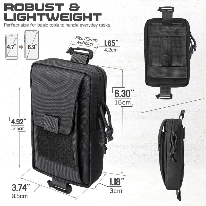 LIVANS Tactical Backpack Accessories Pouch, Molle Accessories Shoulder Strap Attachment