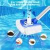 Pool Brush Head with Pool Vacuum Head for Inground &