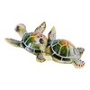 Brizoria Coastal Decor Sea Turtle Figurine Double Turtles Resin Sculpture