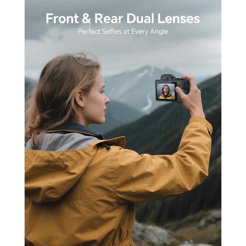 Fulealfly 8K Digital Camera for Photography, 88MP Autofocus WiFi Vlogging