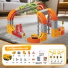 Electric Train Set for Kids, 117PCS Flexible 3D Cube Track