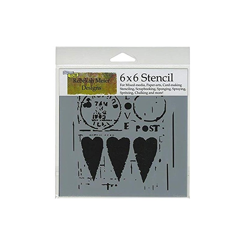 Crafters Workshop Template, 6 by 6-Inch, Love Post