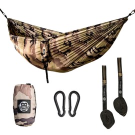Monkey Swing Hammock Including Hanging Kit, for Outdoors, Travel, Garden, Leisure, camouflage