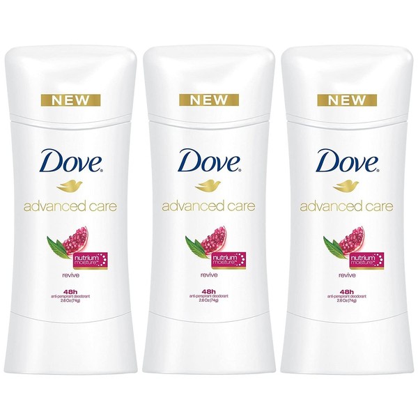 Dove Advanced Care Anti-Perspirant Deodorant, Revive 2.6 Oz (Pack of 3)