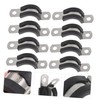 Operitacx 20 Pcs Stainless Steel Cable Strap Clamps with Rubber