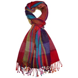 Lorenzo Cana - 7839711 Men's Scarf Wool with Cotton Fresh Burr Colourful 70 x 190 cm Wool Scarf Wool Scarf, red
