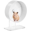 Skdqiee Hamster Exercise Wheel, Silent Hamster Wheel with Acrylic Stand,