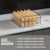 HIYOHIYO Clear 60 Egg Holder for Fridge, High Capacity Egg