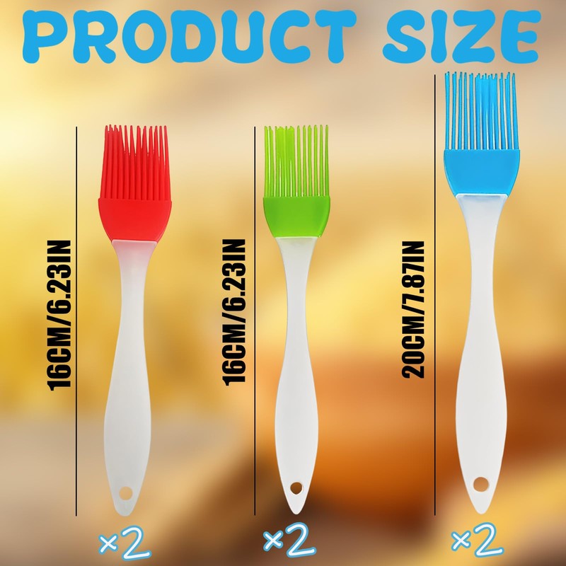 Pastry Brushes,Pastry Brush,6 Pcs 2 Sizes Oil Brush for Cooking