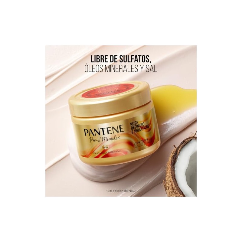 Pantene Mascarilla Intensiva para cabello rizado Pro-V Miracles Rizos Definidos