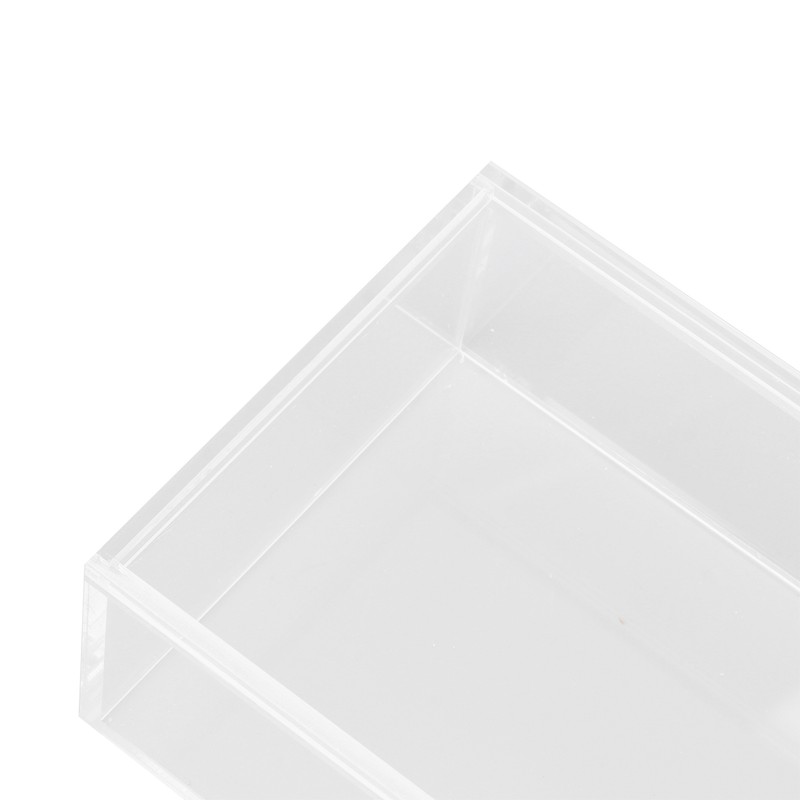 Rectangular Floral Centerpiece Clear Acrylic Flower Vase for Dining Table