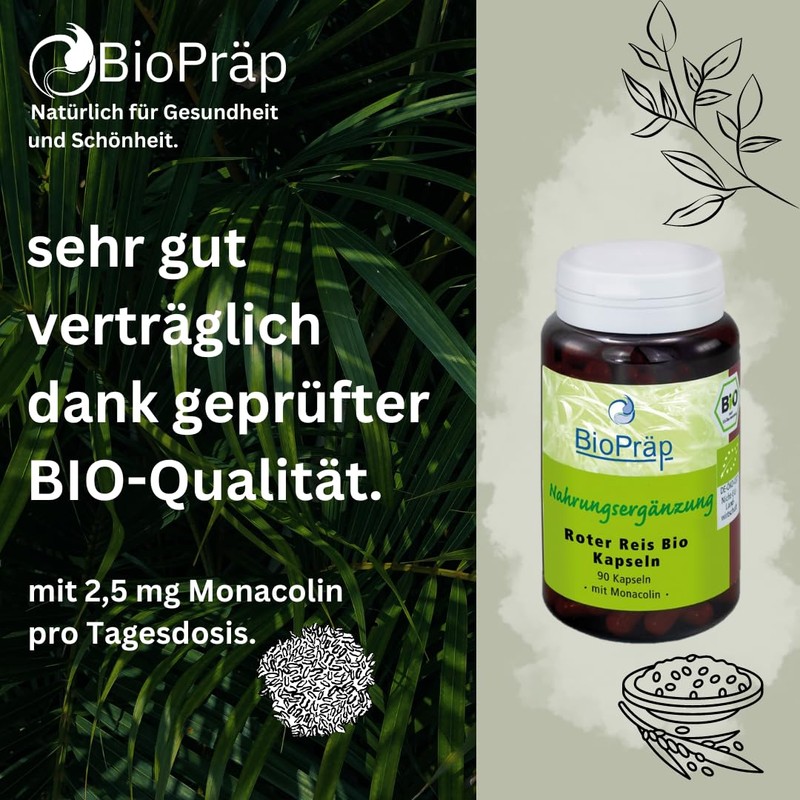 BioPräp Red Rice Organic Capsules 90 Cellulose Capsules