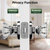 MAXECURITY 1 Pack Crystal Door Knob, Rosette Shaped Glass Door