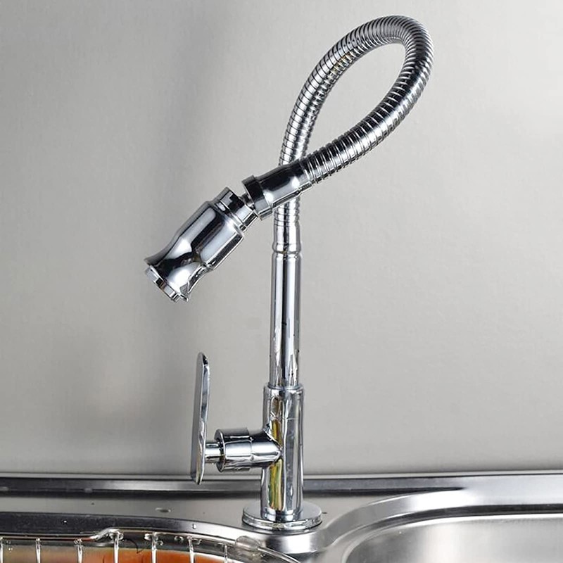 VANRA™ 水道蛇口 キッチン水栓 蛇口単水栓 任意の角度回転可能 単一冷たい水ホース付き 台所 洗面 キッチン