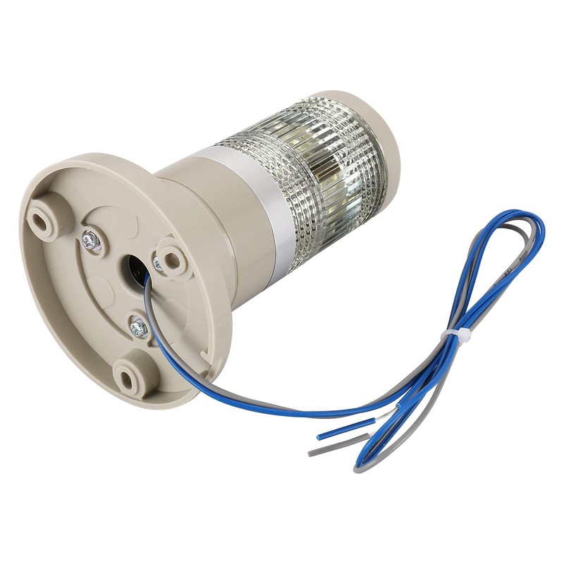 BAOMIAN 110V AC Industrial Signal Tower Light, White LED Continuous