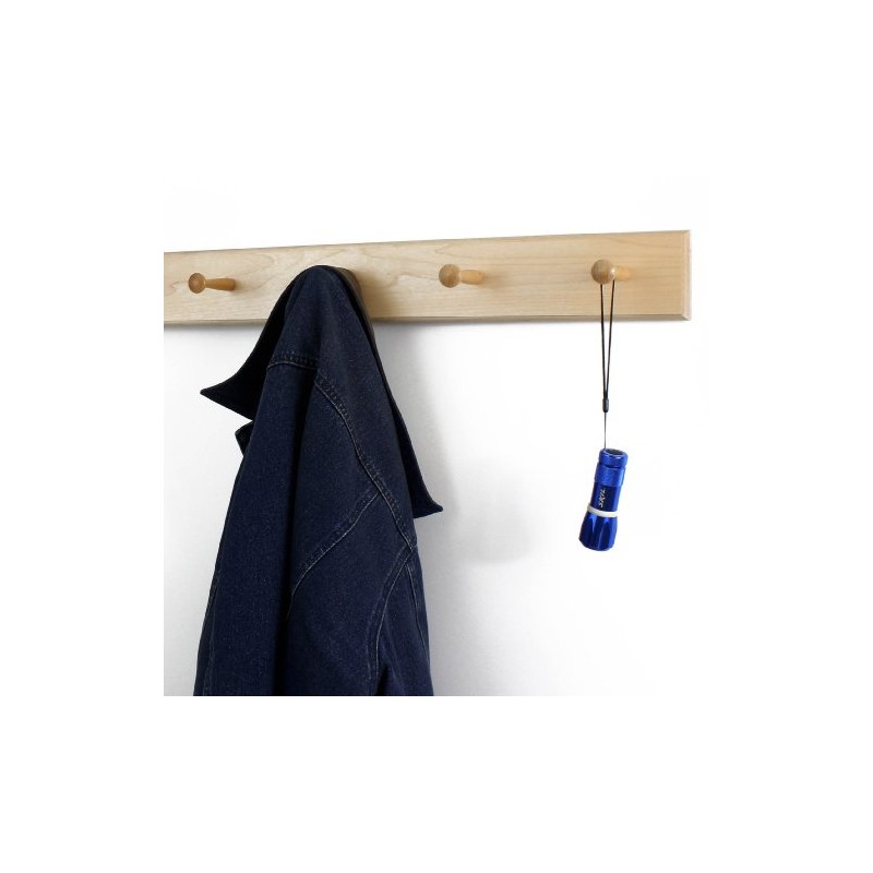 Solid Maple Shaker Peg Rack (Natural, 18" x 3.5" with