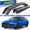 Goodyear Shatterproof in-Channel Window Deflectors for Hyundai Sonata 2020-2025, Rain
