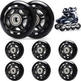 TOBWOLF 8 ruedas de hoja de rodillo de 70 mm, 82 A, 76 mm, 84 A, ruedas de patinaje en línea, repuesto con rodamientos ABEC 7