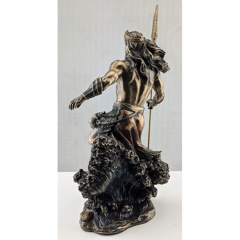 Veronese Design 7 7/8 Inch Greek God Poseidon Standing Over