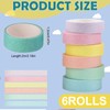 6 Rolls Glitter Washi Tape Set - Colourful Glitter Masking