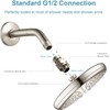 OFFO Shower Head Swivel Ball Adapter, Brushed Nickel All Metal