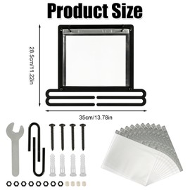 NQEUEPN Medal Hanger Display, Race Bib and Medal Display Stand Metal Wall Mounted Awards Rack Sports Medal Holder for Runners Gifts, Display Over 40 Medals and with 10 Flip Pouches