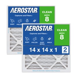 Aerostar MERV 8 2.5 cm AC and Oven Air Filter 14 x 14 x 1 White