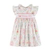 Lil cactus Pink and White Birthday Girl Smocked Dress, 6