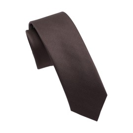 fortunatever Mens Solid Color Tie,Slim&Formal Necktie With Multiple Colors(2.36''&3.35'') (Brown, 2.36'' Width)