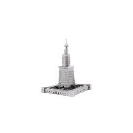 Metal Zone Alexandria Lighthouse 3D Puzzle Metal Model Kit Metal 3D Architecture 3D Metal Puzzle for Adults, 8.5 x 8.5 x 13.2 cm