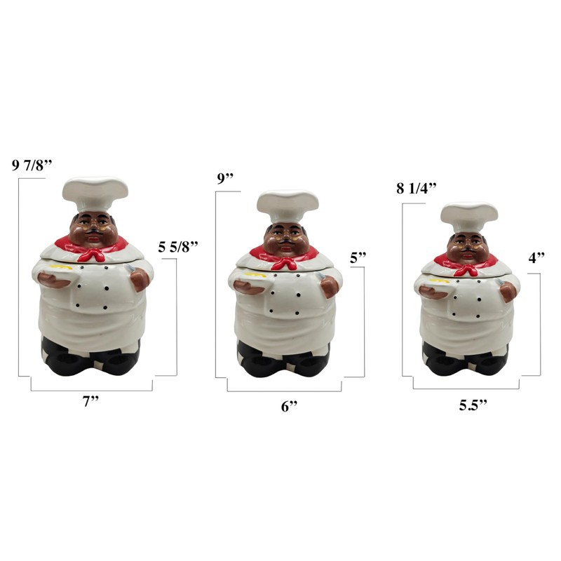 Happy Chef Collection by ACK (3PC CANISTER SET)